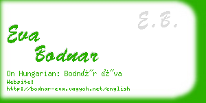 eva bodnar business card